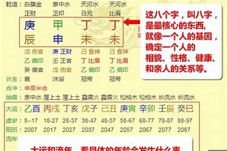 十年大运排盘八字大运流年怎么看？